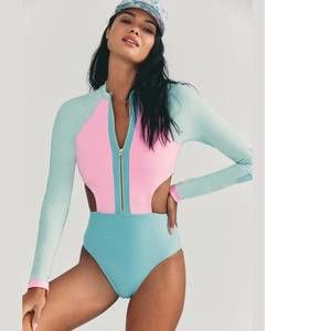 NWT LoveShackFancy HURLEY LS ZIP CUTOUT in MAX COLOR BLOCK